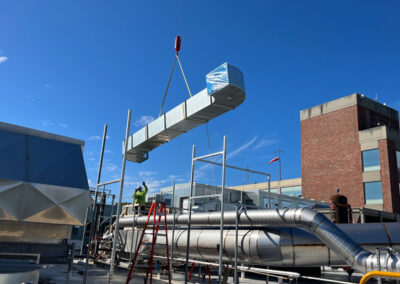 Hvac Air Vent Shaft With Blue Sky