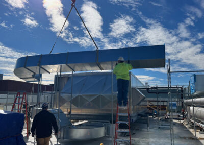 Vent Shaft Being Placed By Crew