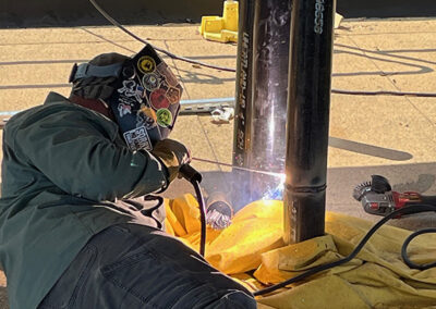 Welding Work On Pole